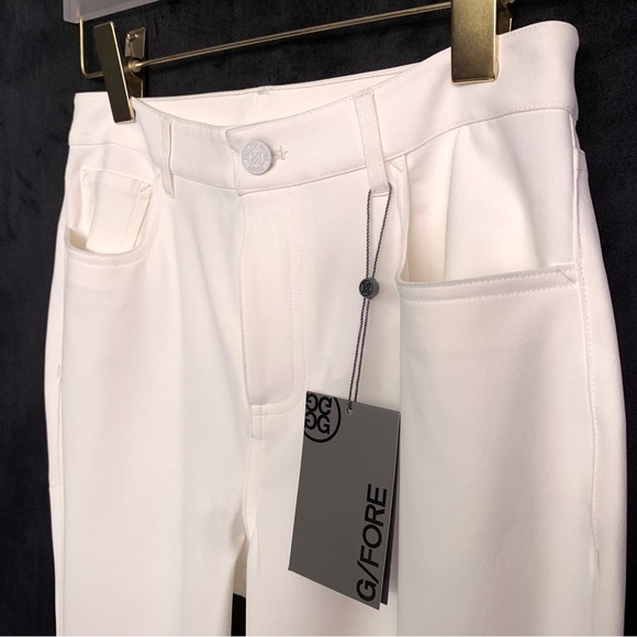 G/FORE Shadow Stretch 5-Pocket Trouser Pants — Chalk White — sz. 4 NWT - Picture 4 of 9